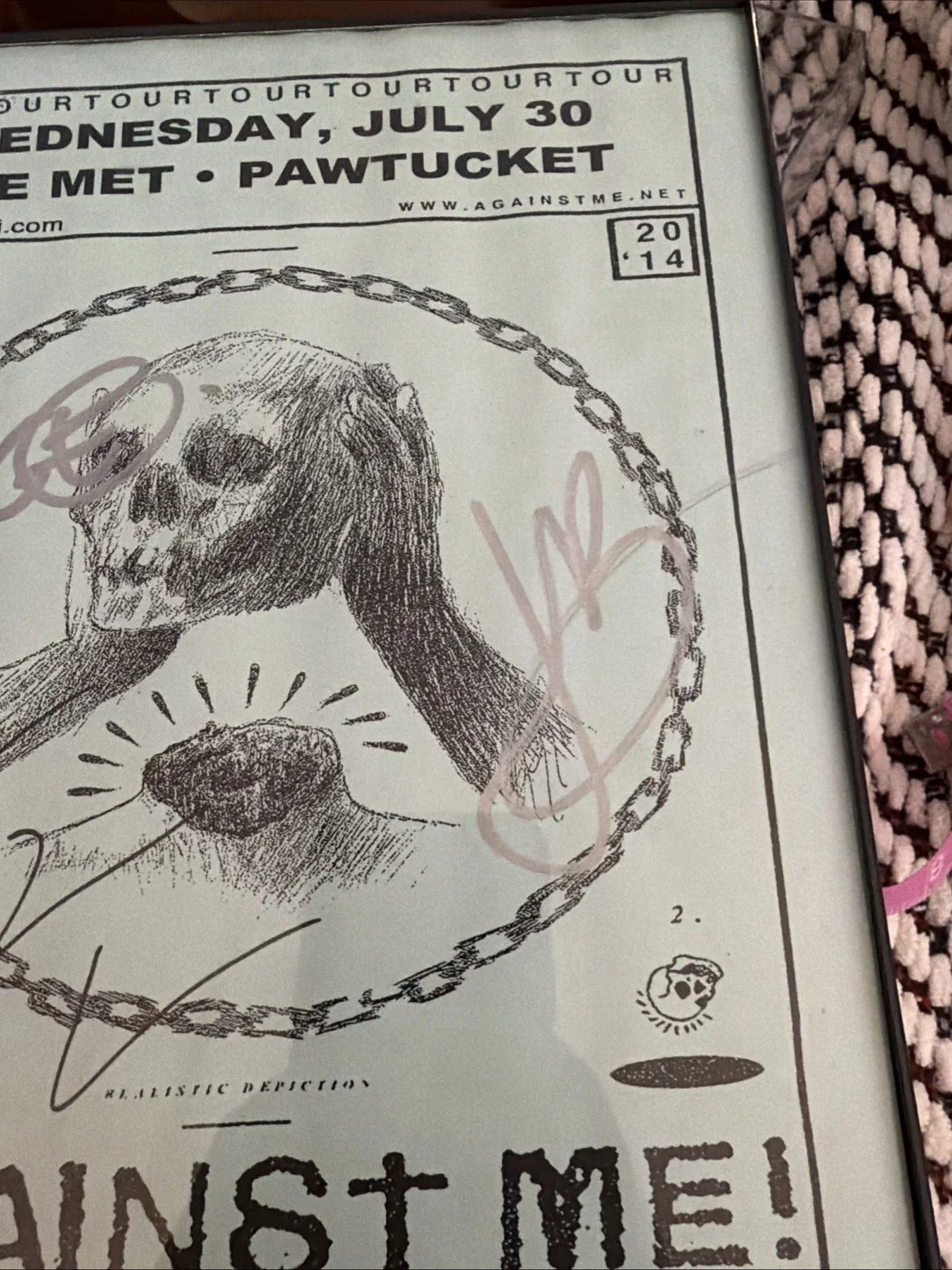 Against Me! Band Hand Signed Tour Poster 8.5 X 11, image 3