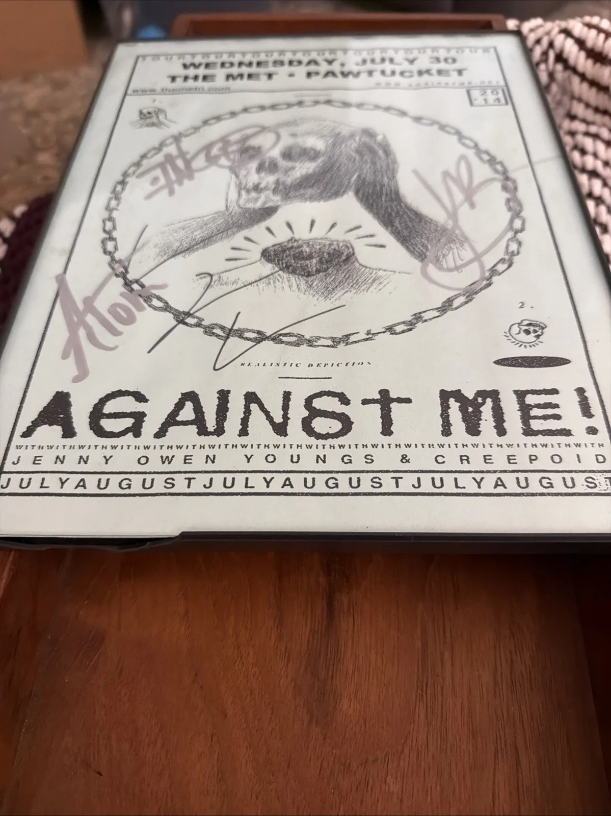 Against Me! Band Hand Signed Tour Poster 8.5 X 11, image 4