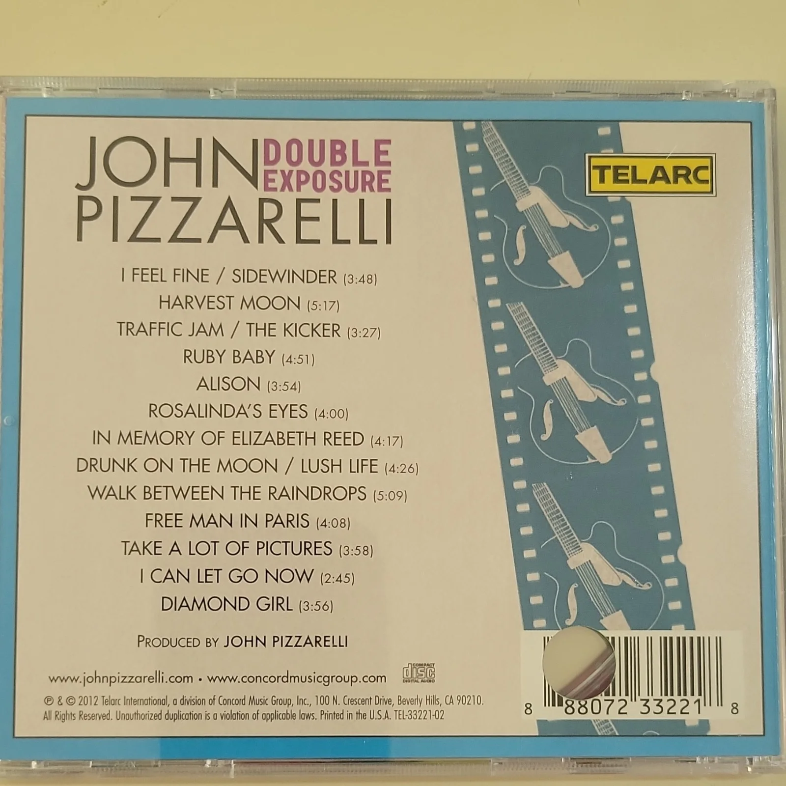 John Pizzarelli Double Exposure Autographed CD Telarc 88307 23322 1, image 3