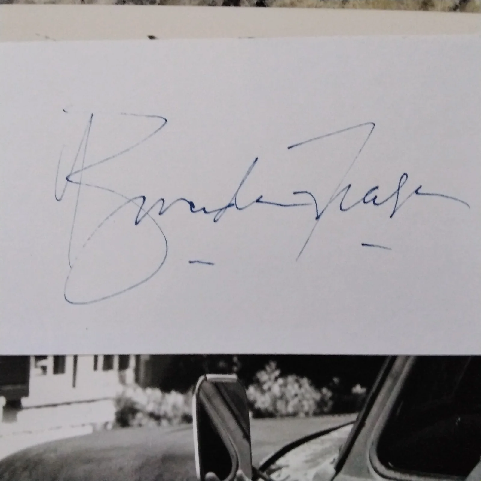Brendan Fraser SIGNED Card Photo Movie Actor Gods & Monsters The Mummy The Whale, изображение 3