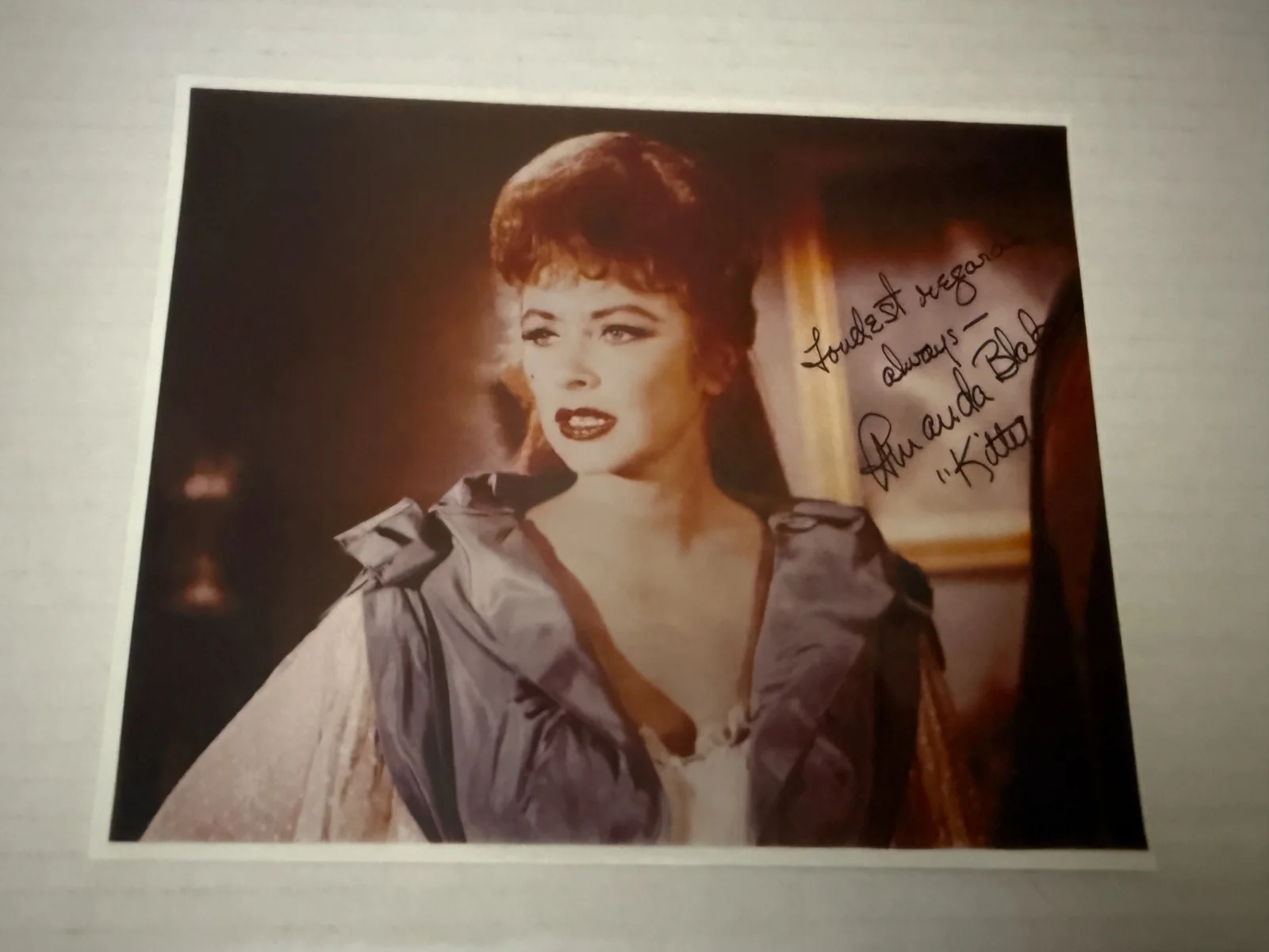 Amanda B. Gilbert — Vintage Amanda Blake Kitty on Gunsmoke Autographed Photograph