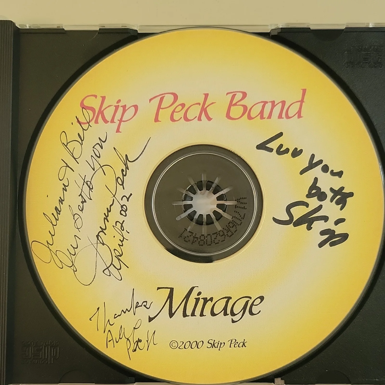 Skip Peck Band Signed CD Mirage Original Music CD & Booklet autographed, image 2