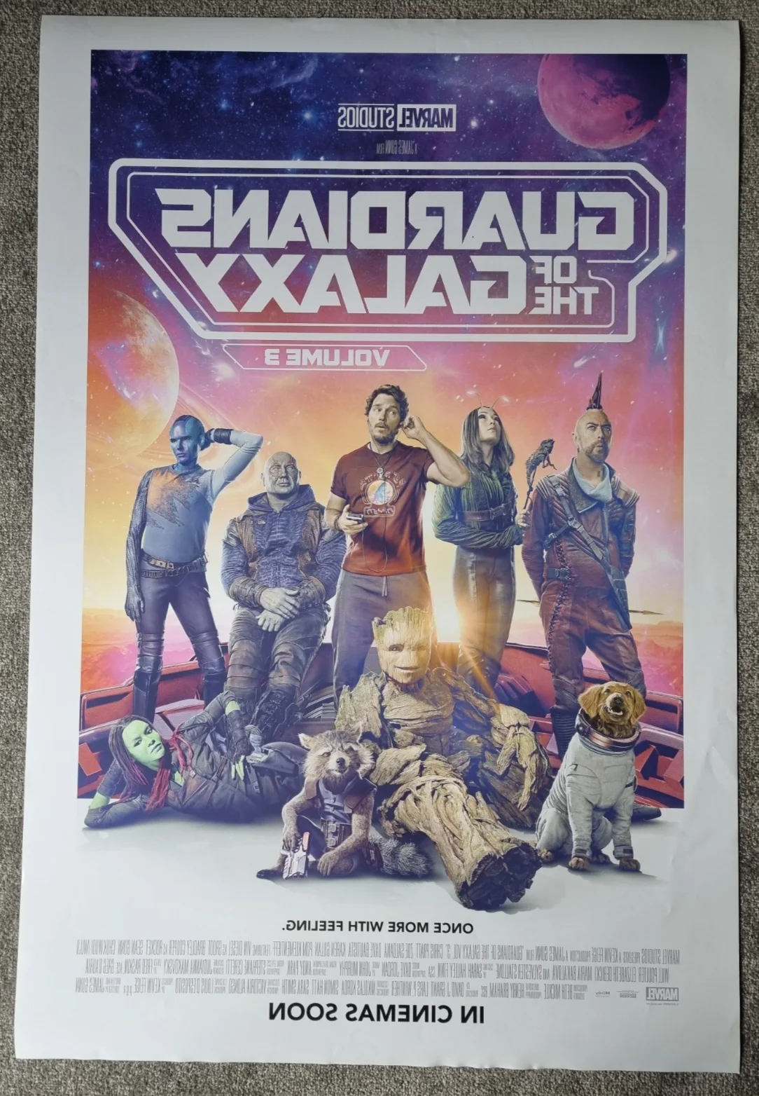 Guardians of the Galaxy 3 Original One Sheet Double Sided Cinema Poster Ref P81, изображение 2