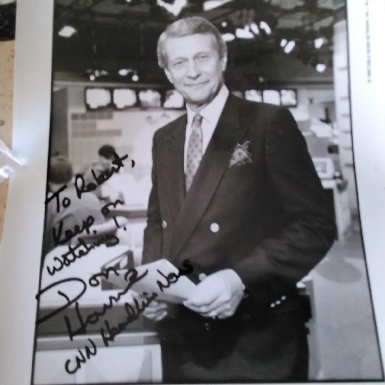 Don Harrison SIGNED 8x10 Photo TV Broadcaster Journalist News CNN, image 3