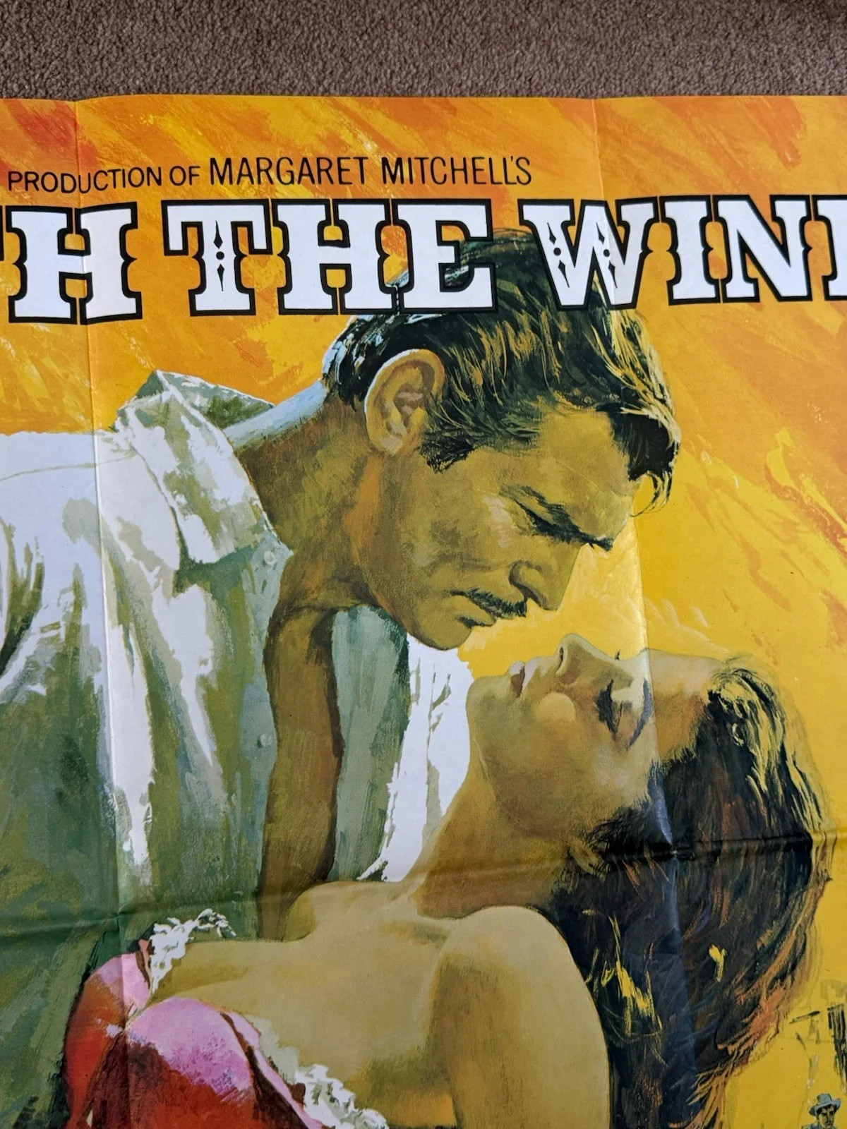 Gone with the Wind Original UK Quad Poster – Vivien Leigh & Clark Gable, image 4