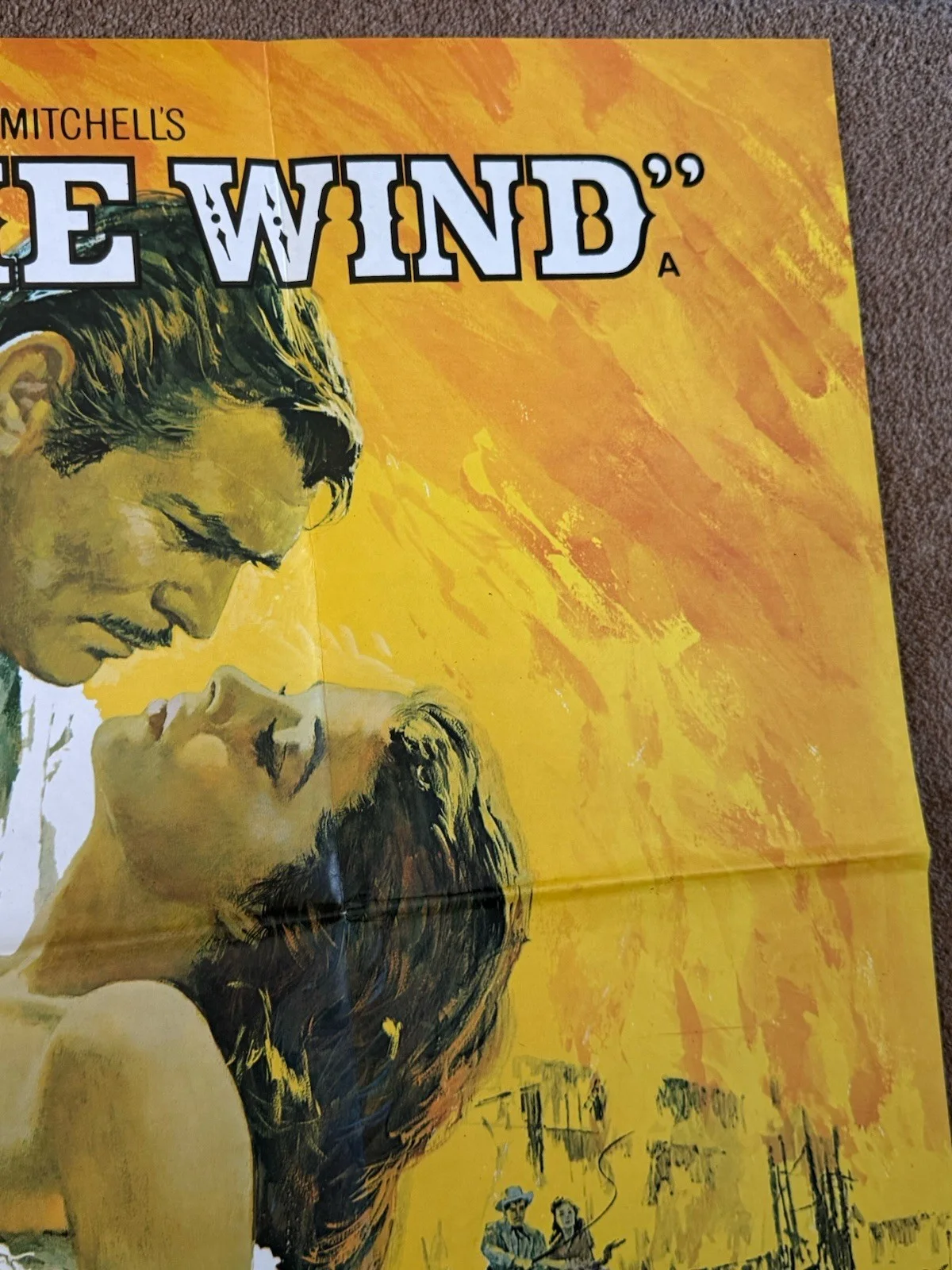 Gone with the Wind Original UK Quad Poster – Vivien Leigh & Clark Gable, image 5