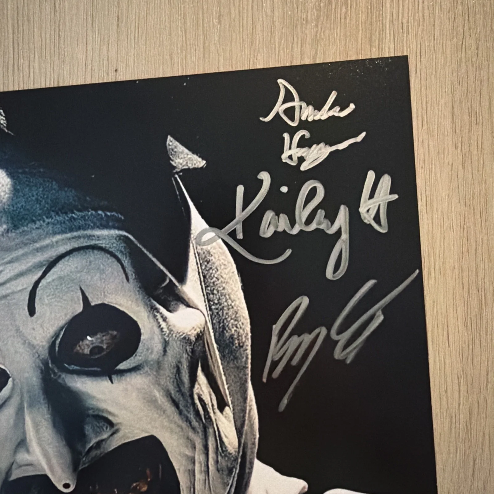 Terrifier cast signed 11x14 JSA signed by 9 David Howard Thornton Autograph, image 3