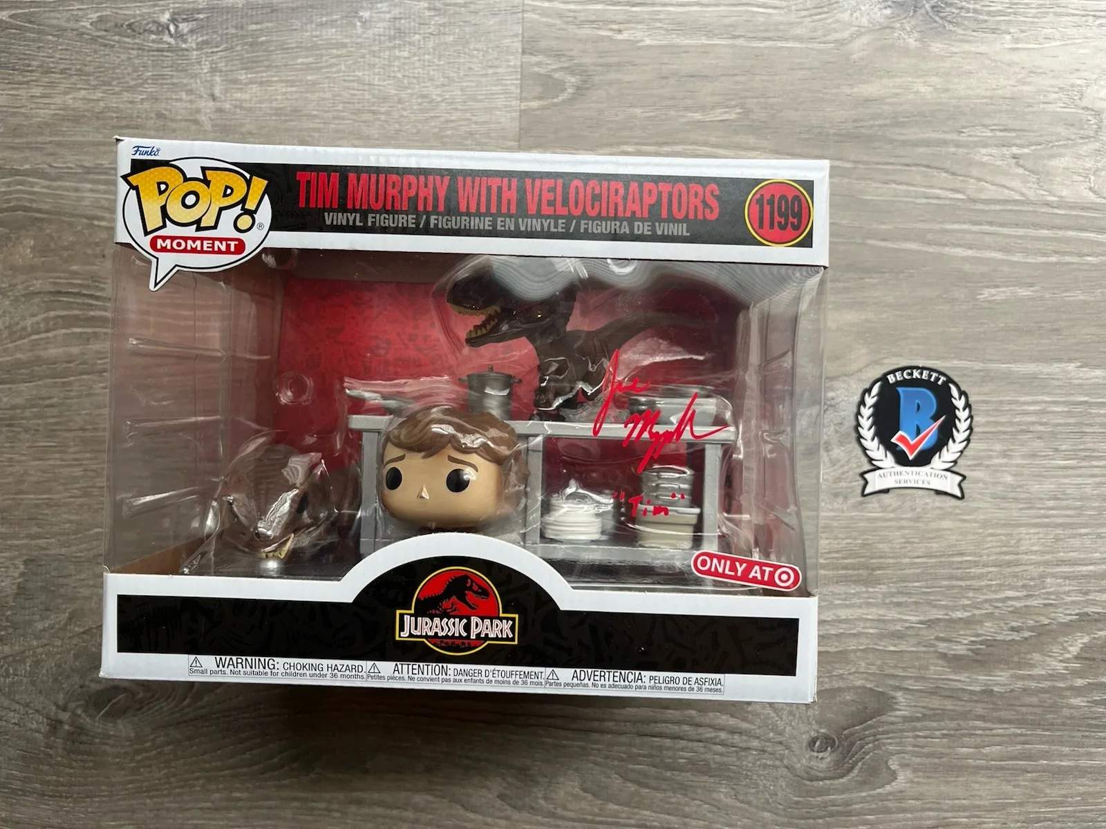 Joseph Mazzello — Joseph Mazzello Signed Jurassic Park Funko Pop Beckett COA Tim Murphy 1199 Joe