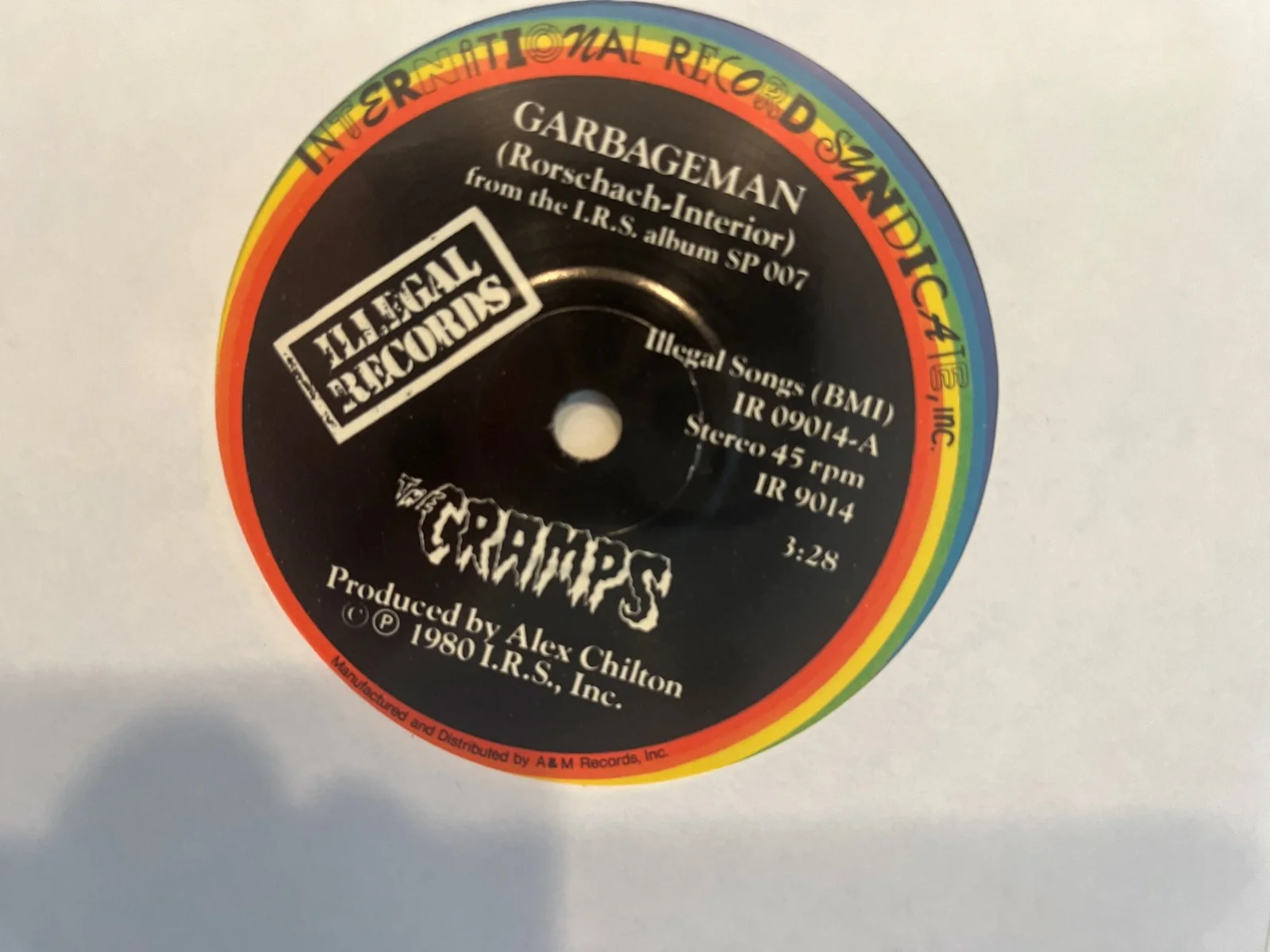 The Cramps : signed Garbageman / 7" autographed vinyl ( Lp ) Lux & Poison Ivy, image 4