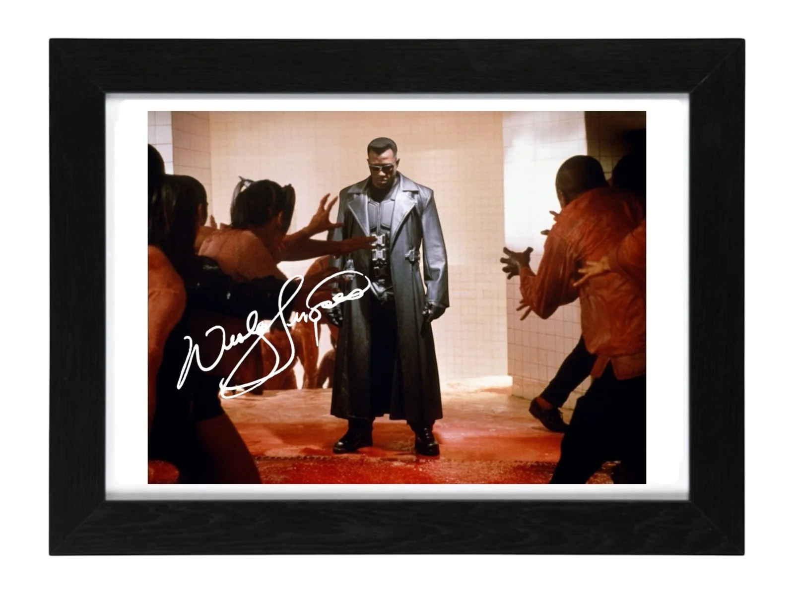 Wesley Snipes Signed Autograph PHOTO Pre Print / Framed / Blade, image 2