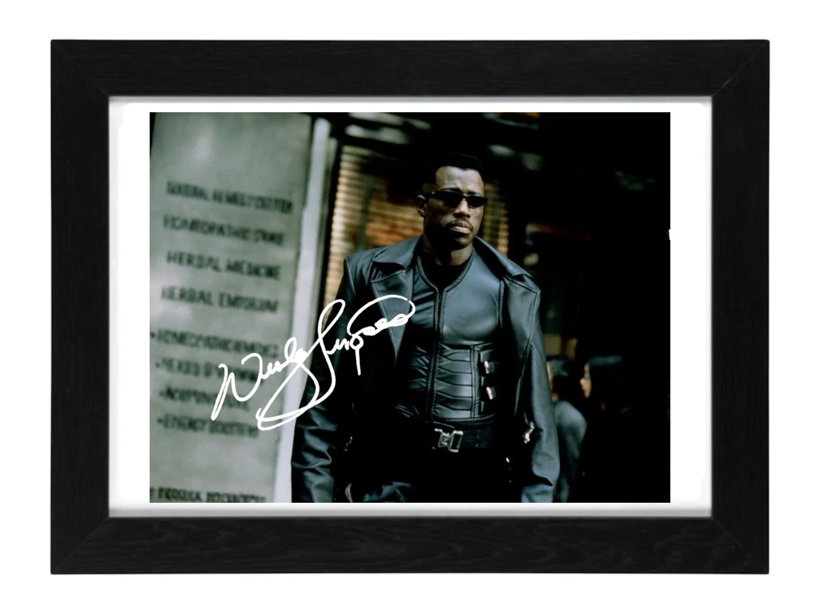 Wesley Snipes Signed Autograph PHOTO Pre Print / Framed / Blade, image 2