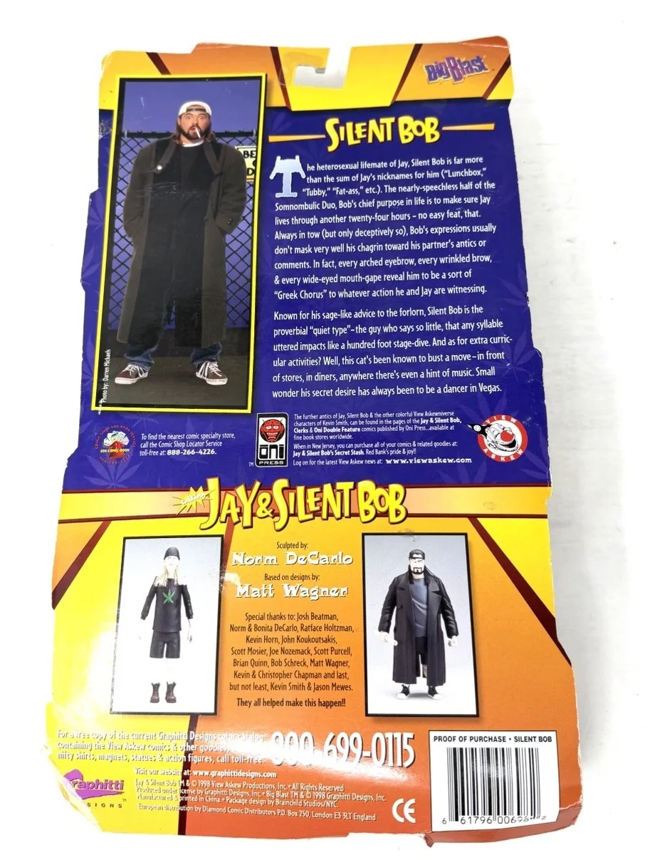 Big Blast Silent Bob Action Figure Signed Inscribed Kevin Smith Autograph New, image 4