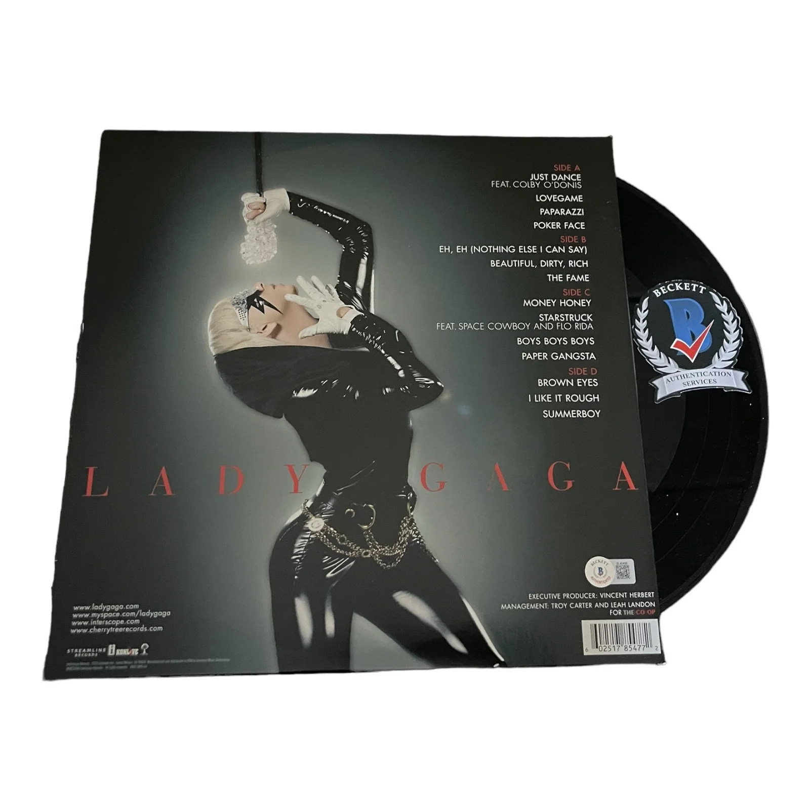 LADY GAGA SIGNED AUTOGRAPH THE FAME VINYL ALBUM LP BECKETT BAS, изображение 2