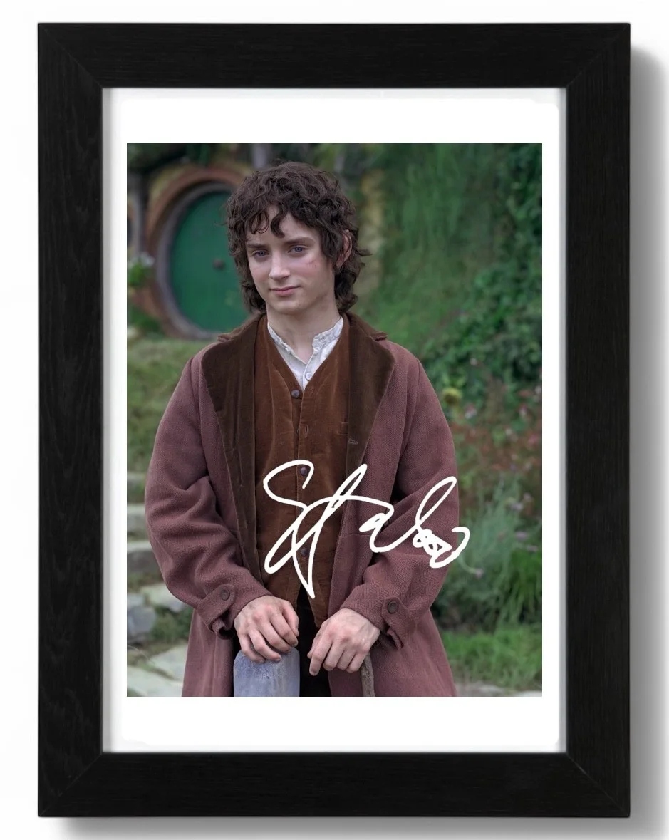 Elijah Wood Signed Autograph PHOTO Pre Print / Framed LOTR, изображение 2