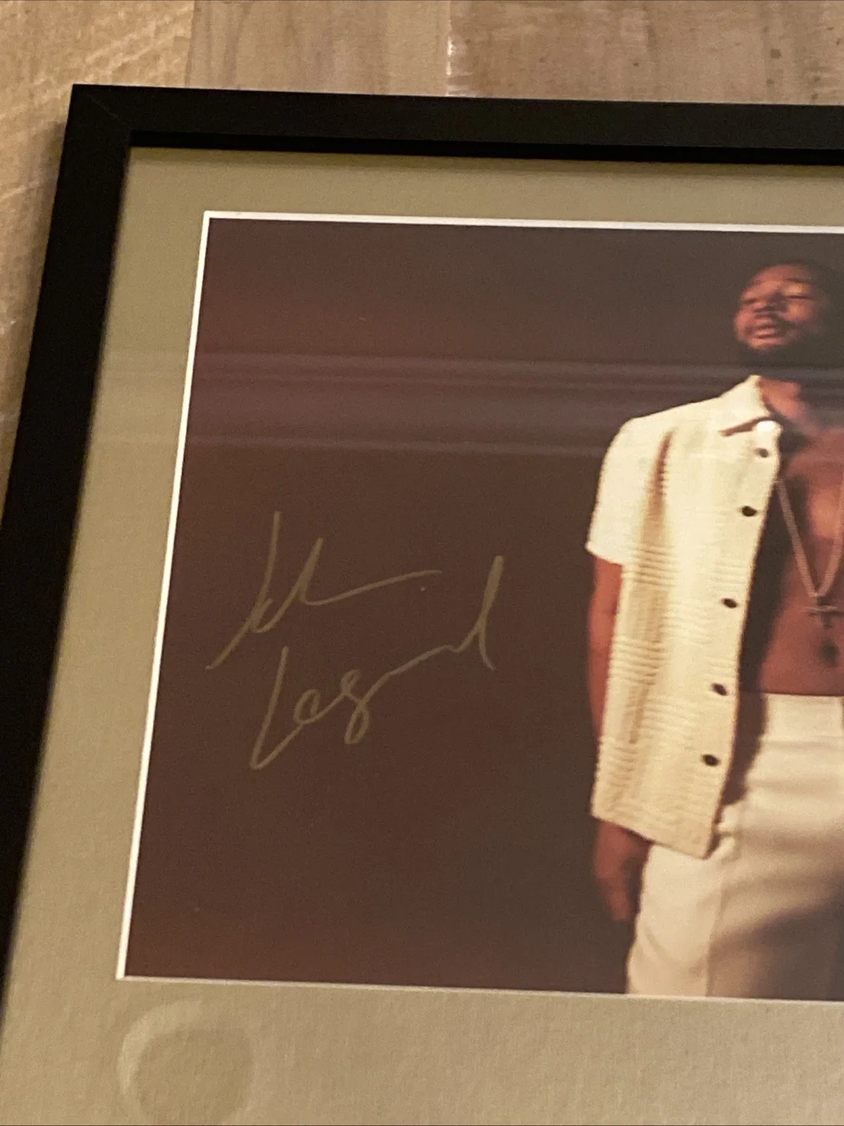 John Legend Signed + Custom Framed "Act1" Album Insert! LE Tan Vinyl Record. PSA, image 2