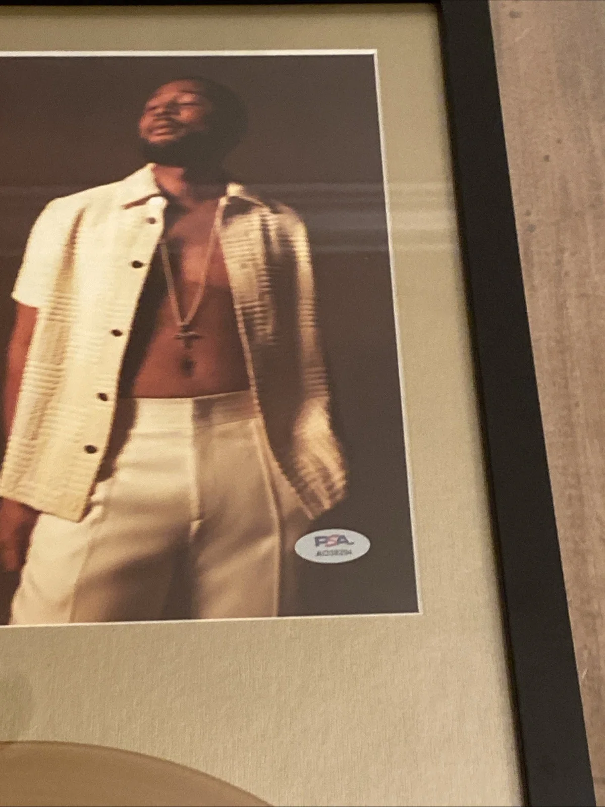 John Legend Signed + Custom Framed "Act1" Album Insert! LE Tan Vinyl Record. PSA, image 3
