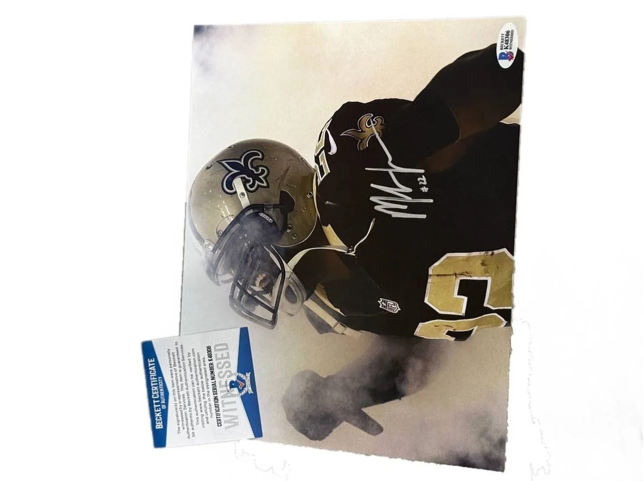 Hand Signed Photo 8x10 Mark Ingram Autographed Beckett COA, image 3