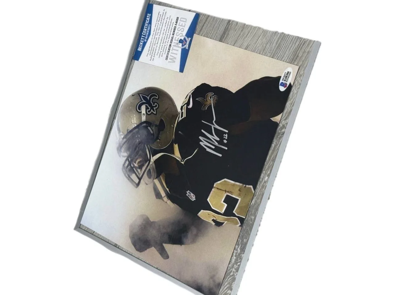 Hand Signed Photo 8x10 Mark Ingram Autographed Beckett COA, image 4