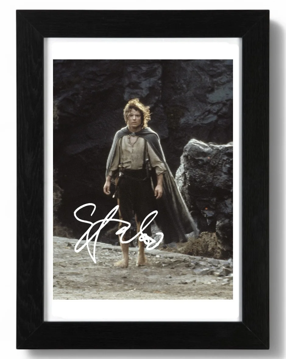 Elijah Wood Signed Autograph PHOTO Pre Print / Framed LOTR, изображение 2