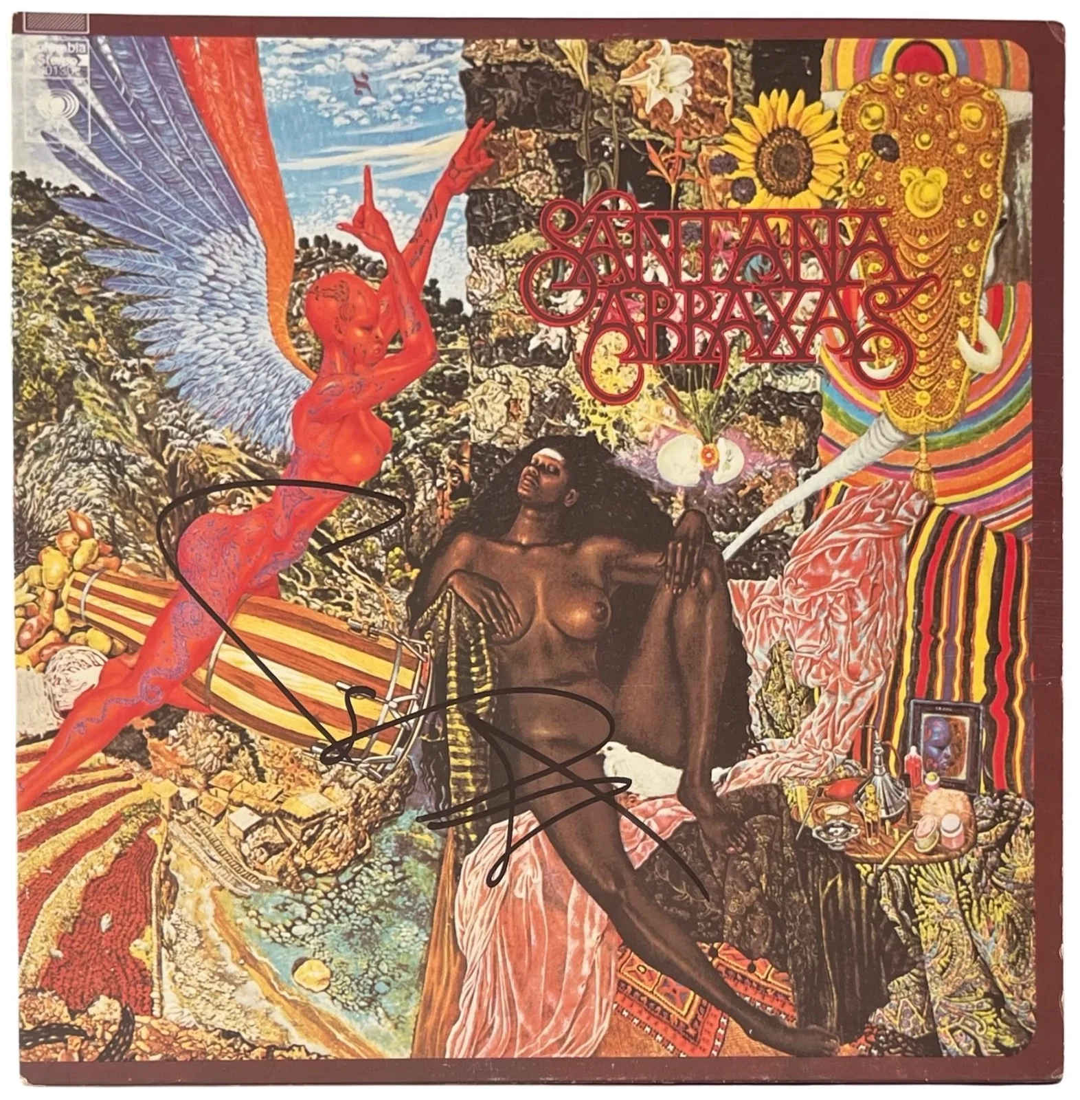 Carlos Santana Signed Abraxas Vinyl Record JSA COA CM74678, изображение 2