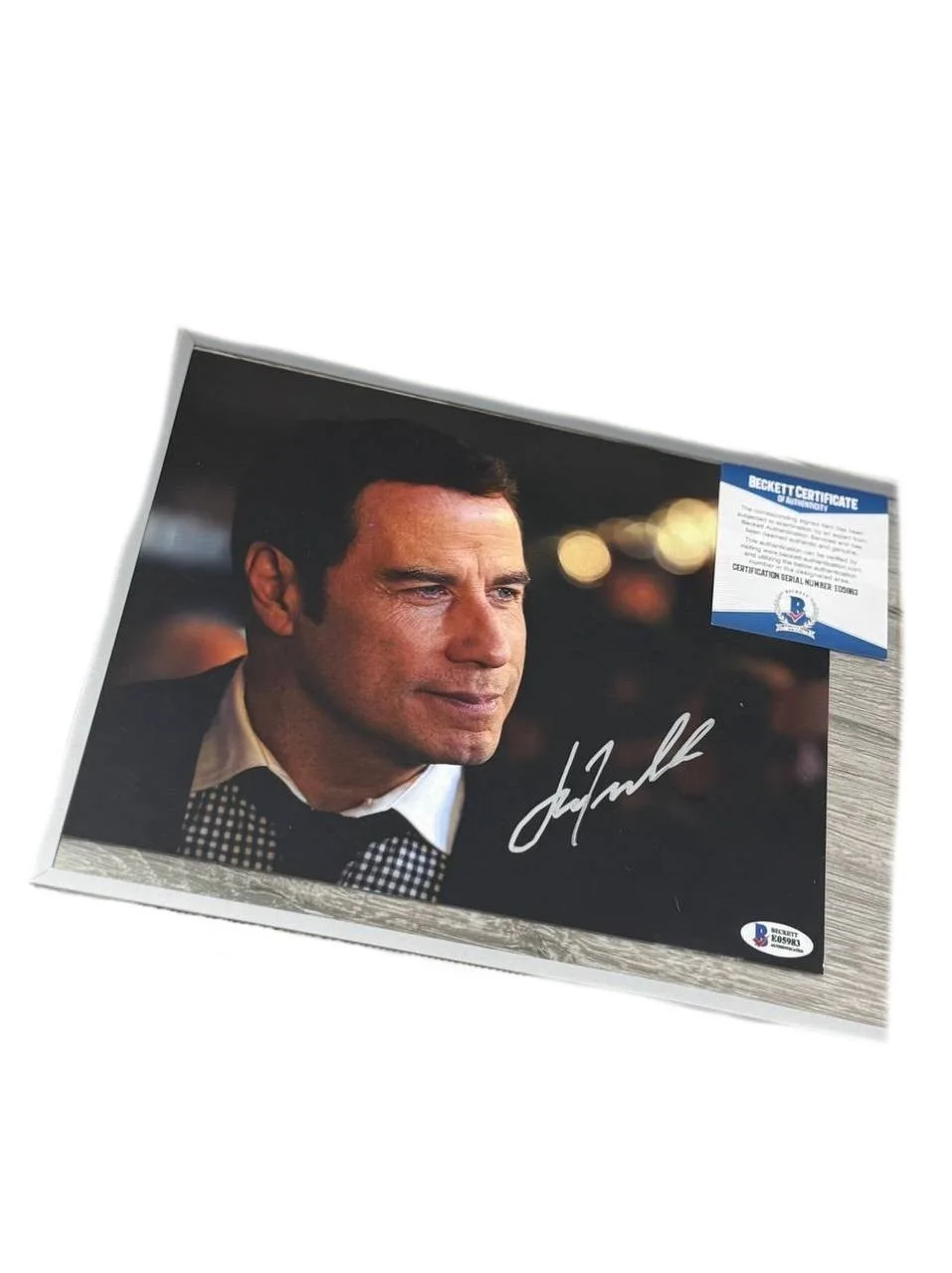 John Travolta Signed Autographed Photo BAS Authentication, image 3