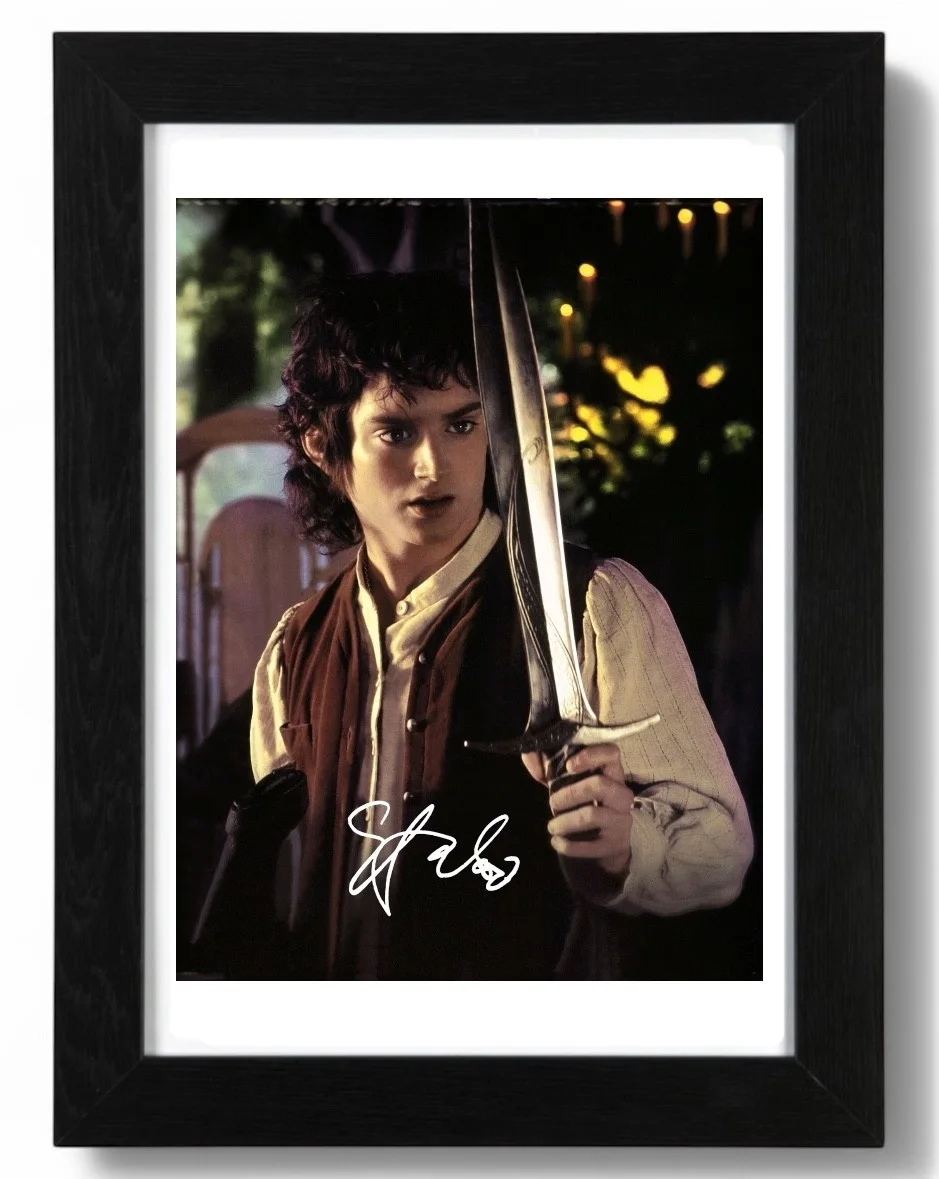 Elijah Wood Signed Autograph PHOTO Pre Print / Framed LOTR, изображение 2