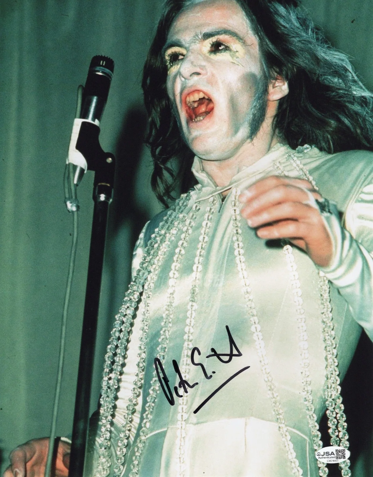Peter Gabriel Genesis Signed 11x14 Photo (Circa 1971) JSA COA CM74663, image 2
