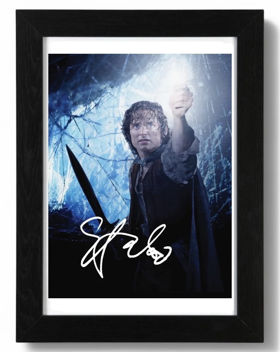 Elijah Wood Signed Autograph PHOTO Pre Print / Framed LOTR, изображение 2