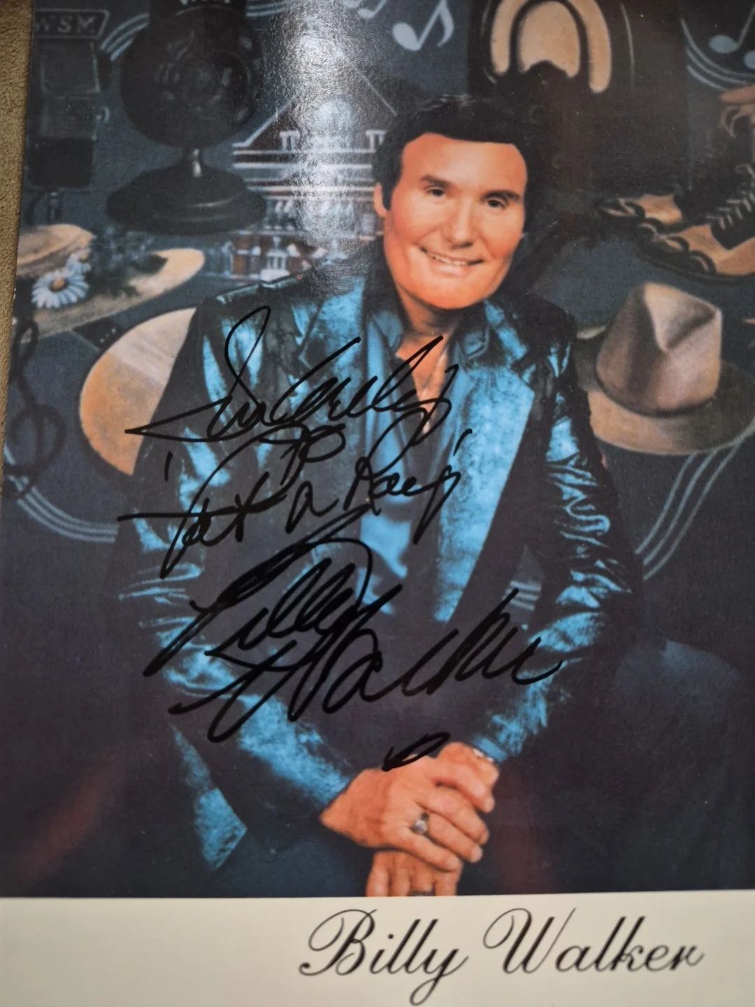 billy walker autographed promo photo, image 2