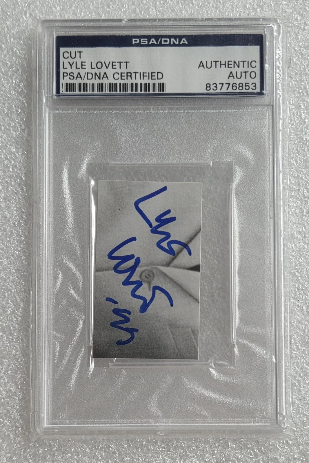 LYLE LOVETT PSA DNA SLABBED INDEX CARD SIGNED AUTOGRAPHED SLAB COUNTRY SINGER, image 2