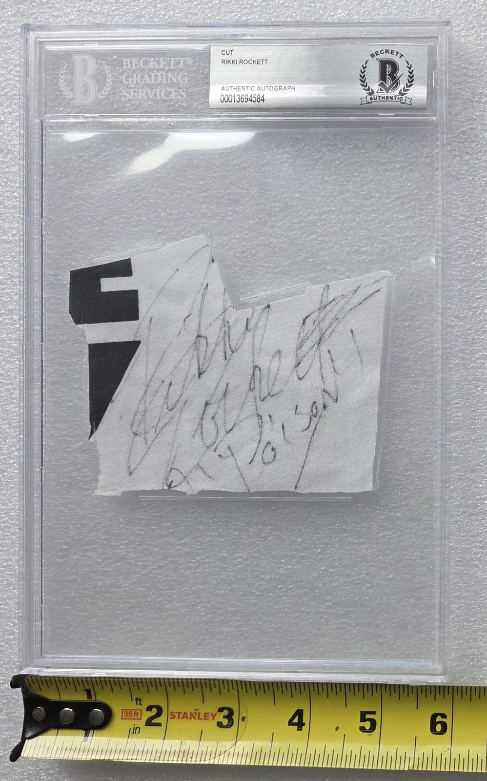 RIKKI ROCKETT BAS BECKETT COA SIGNED SLABBED AUTOGRAPHED POISON BAND DRUMMER, изображение 3