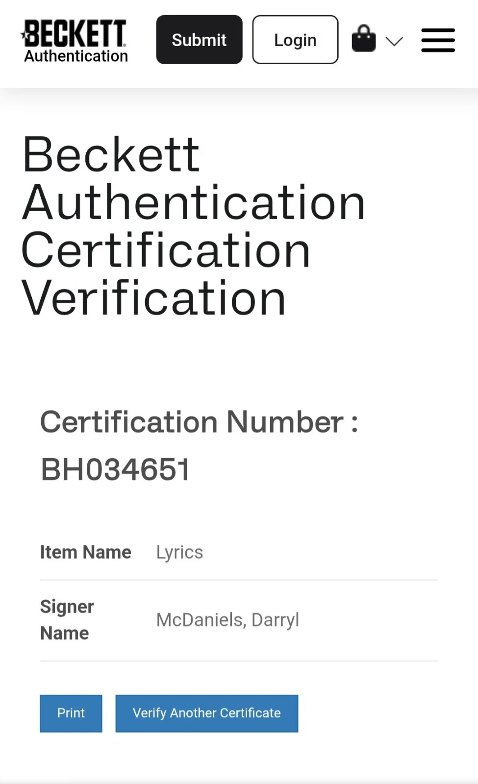RUN-DMC DARRYL MCDANIELS BAS BECKETT COA SIGNED AUTOGRAPHED CHRISTMAS HOLLIS, image 3