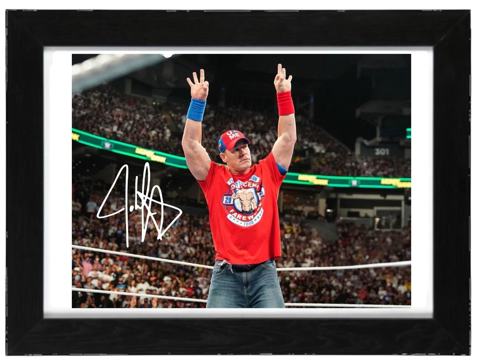John Cena Signed Signed Autograph PHOTO Pre Print / Framed Wrestling / WWE, image 2