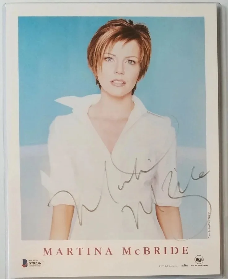 MARTINA MCBRIDE BAS BECKETT COA SIGNED PHOTO AUTOGRAPHED SINGER COUNTRY MUSIC, изображение 2