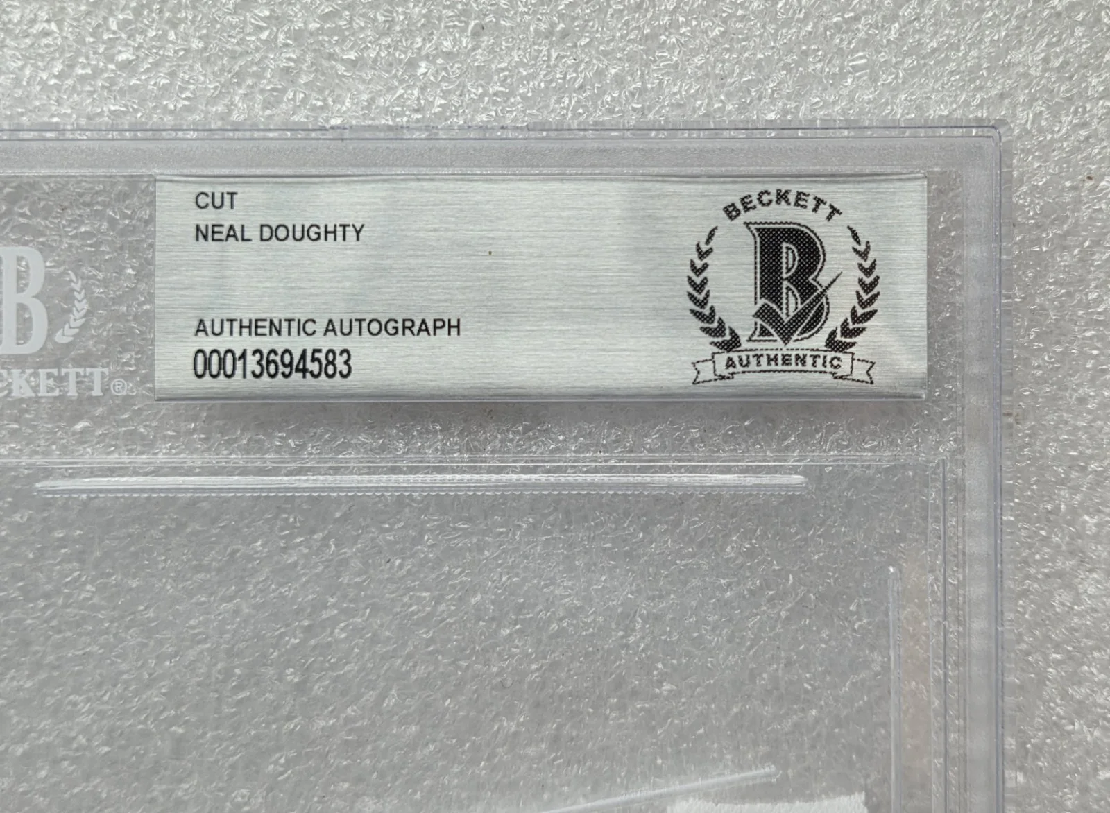 NEAL DOUGHTY BAS BECKETT COA SIGNED SLABBED AUTOGRAPHED SINGER REO SPEEDWAGON, изображение 3