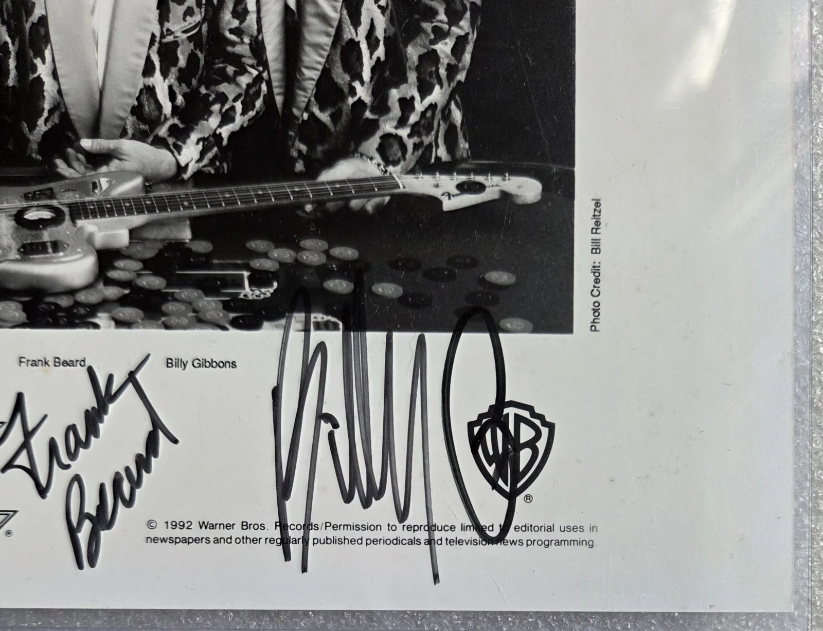 ZZ TOP SIGNED 8X10 PHOTO AUTOGRAPHED MUSIC BILLY GIBBONS DUSTY HILL FRANK BEARD, изображение 4