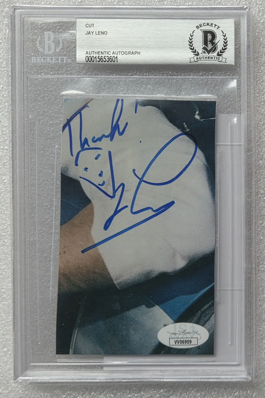 Jay Leno — JAY LENO BAS BECKETT JSA COA SIGNED SLABBED AUTOGRAPHED LATE NIGHT TV SHOW, изображение 2