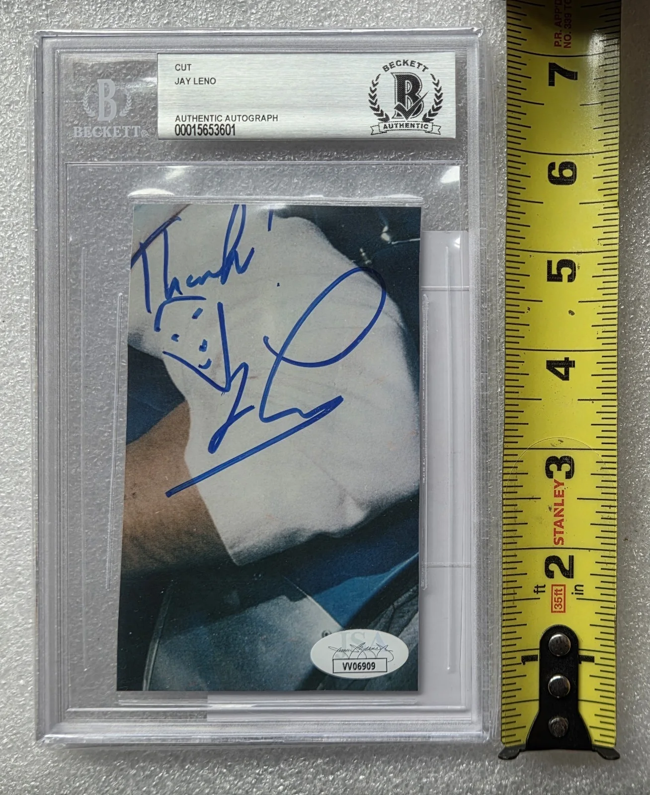 Jay Leno — JAY LENO BAS BECKETT JSA COA SIGNED SLABBED AUTOGRAPHED LATE NIGHT TV SHOW, изображение 4
