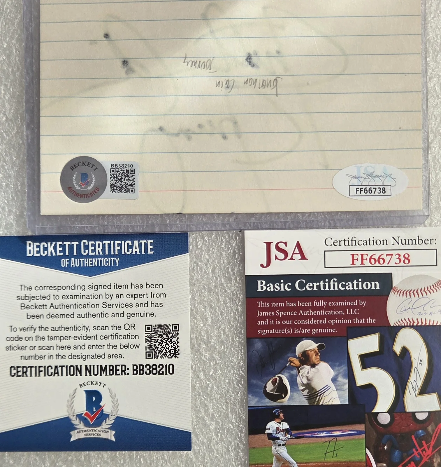 JONATHON CAIN BAS BECKETT COA INDEX CARD SIGNED AUTOGRAPHED JOURNEY BAND SINGER, изображение 4
