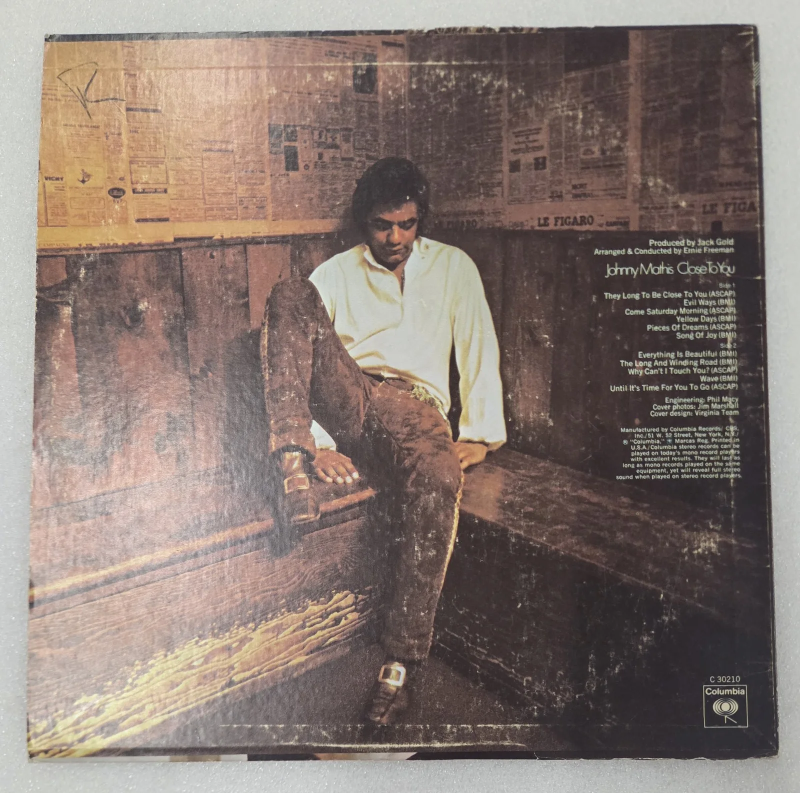 JOHNNY MATHIS PSA SIGNED RECORD AUTOGRAPHED PSA/DNA COA FULL LETTER LOA ALBUM, image 5