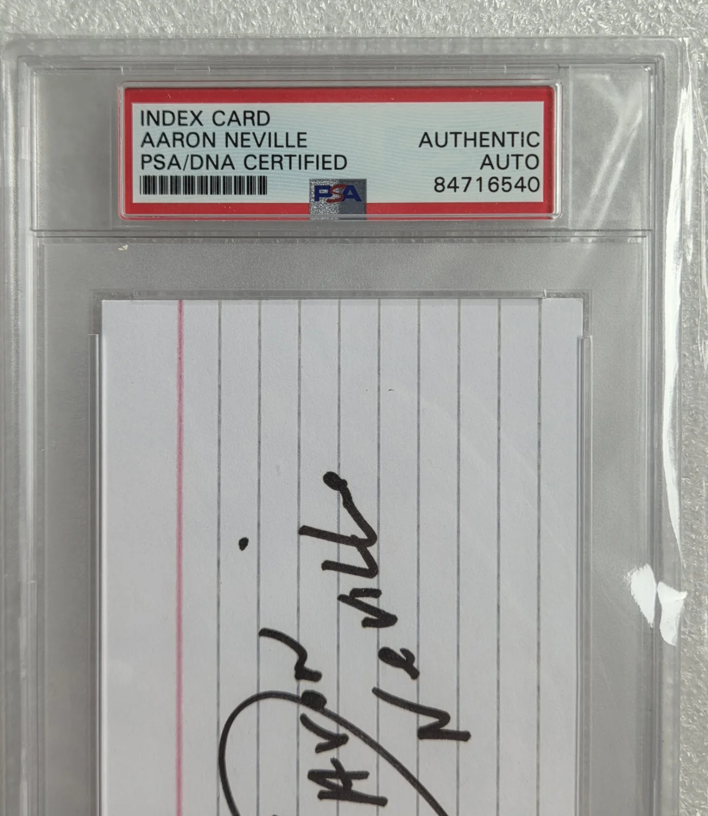 AARON NEVILLE PSA DNA SLABBED INDEX CARD SIGNED AUTOGRAPHED SLAB BROTHERS BAND, изображение 3