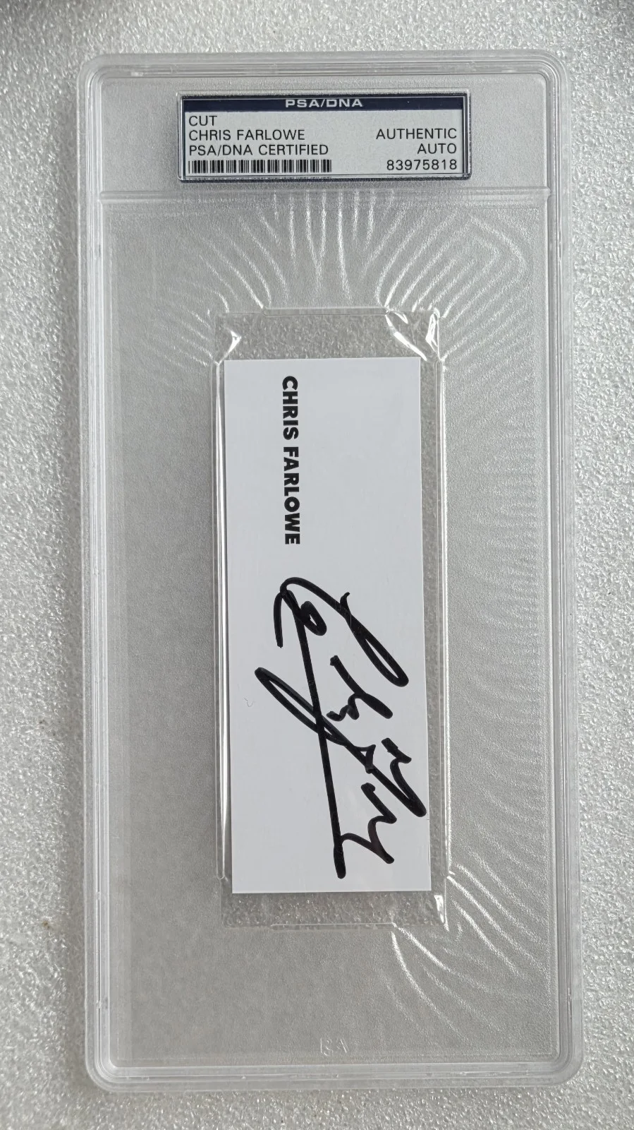CHRIS FARLOWE SIGNED PSA/DNA SLABBED CUT AUTOGRAPHED MUSIC SINGER OUT OF TIME, изображение 2