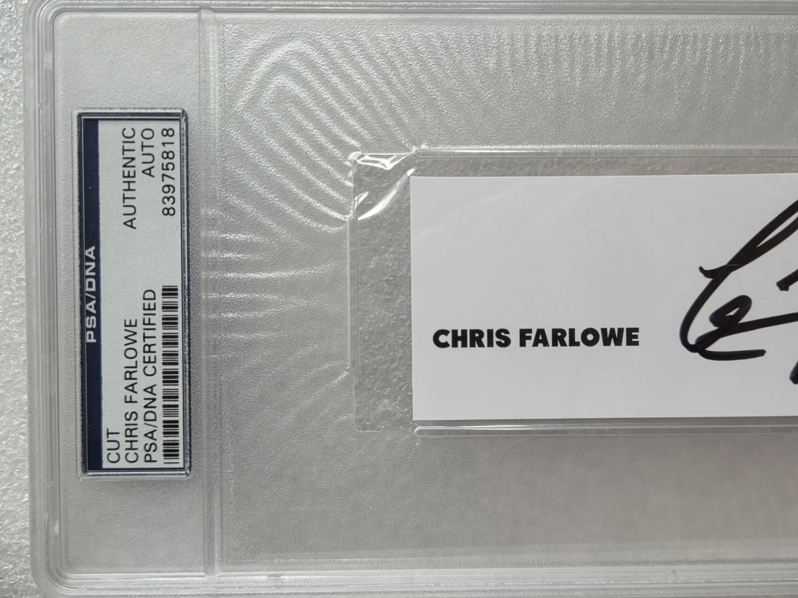 CHRIS FARLOWE SIGNED PSA/DNA SLABBED CUT AUTOGRAPHED MUSIC SINGER OUT OF TIME, изображение 3