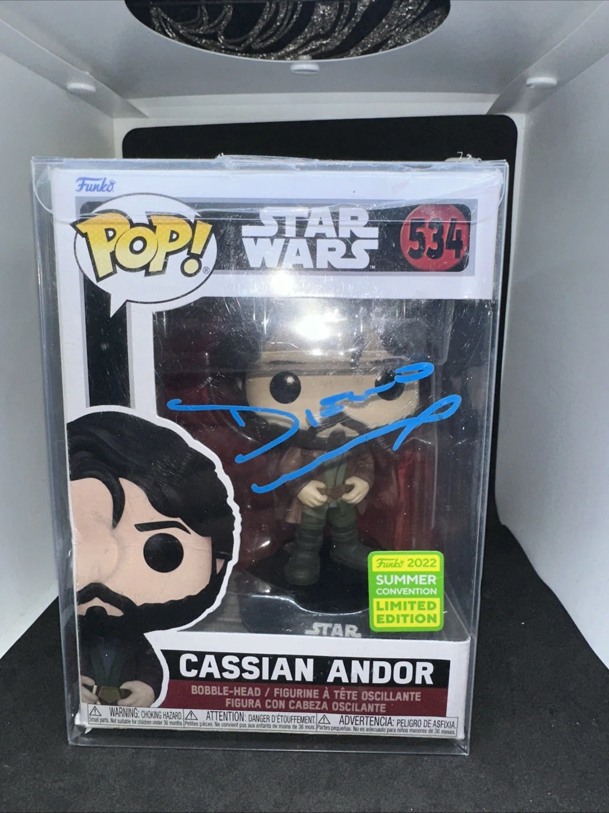 Diego Luna — Diego Luna Signed Cassian Andor Funko Pop #534 Limited Edition COA Proof Photo