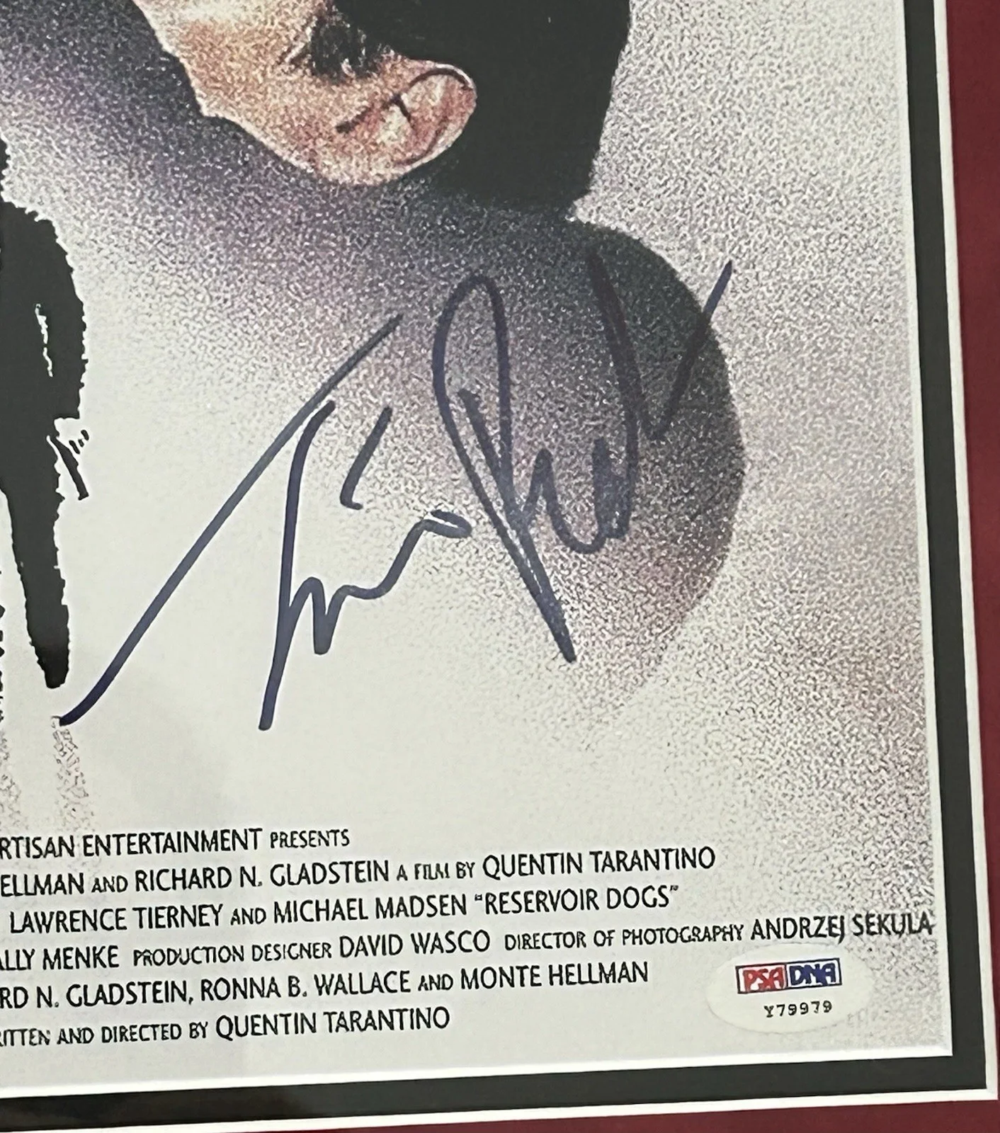 Reservoir Dogs Signed Poster Autographed Tom Roth PSA 17x25 Framed, изображение 2