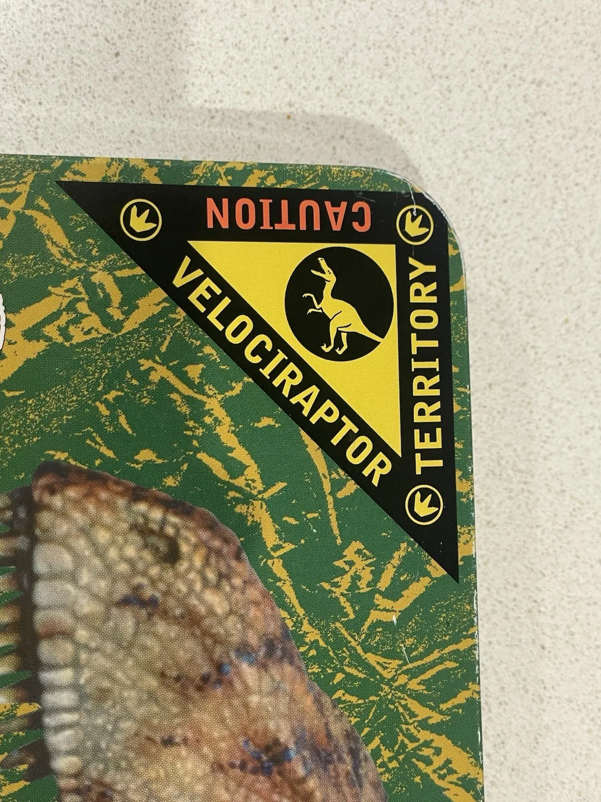Jurassic Park The Lost World Pencil Tin Case 1996 Velociraptor Vintage Retro, изображение 2