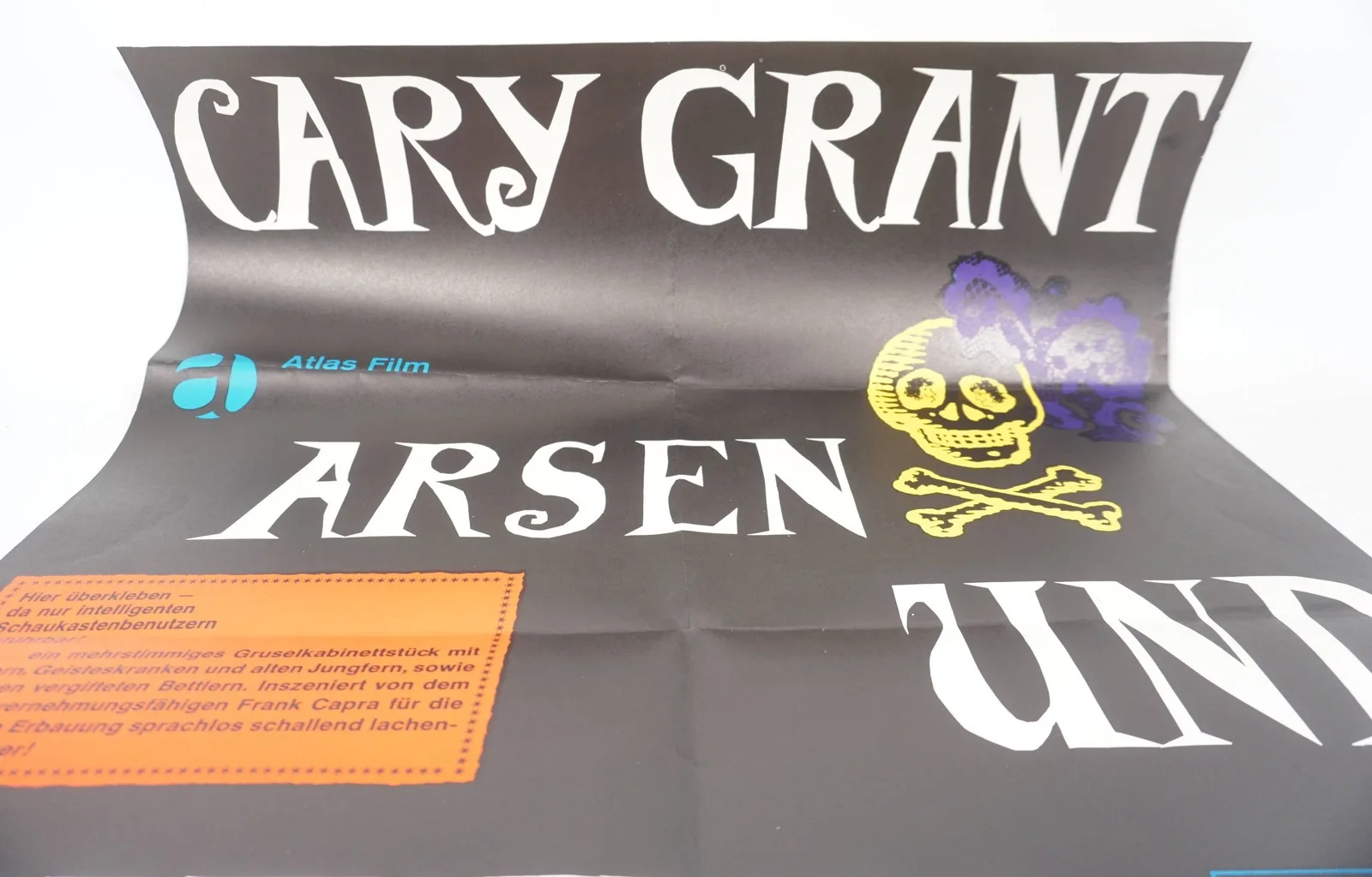 Vintage Film Poster Arsen und Spitzenhäubchen Atlas Film Cary Grant ca. 83x59 cm, изображение 2