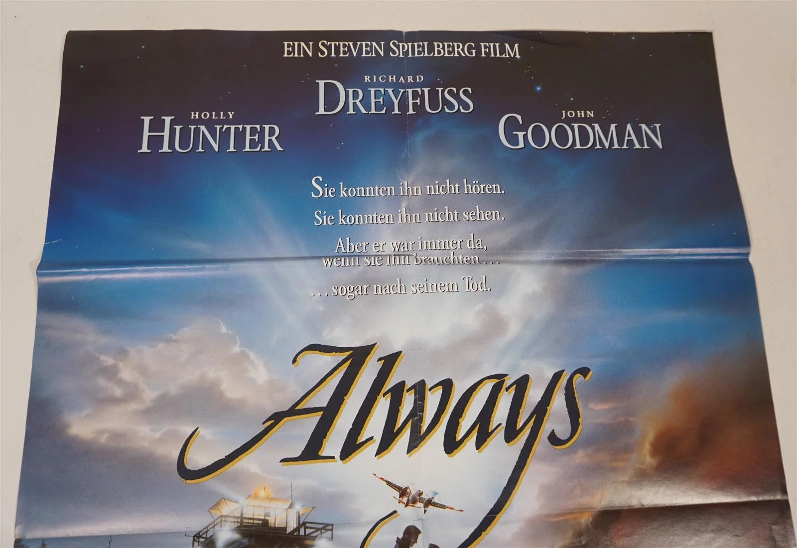 Vintage Film Poster Always Steven Spielberg Hunter Dreyfuss Goodman 83x60 cm, изображение 2