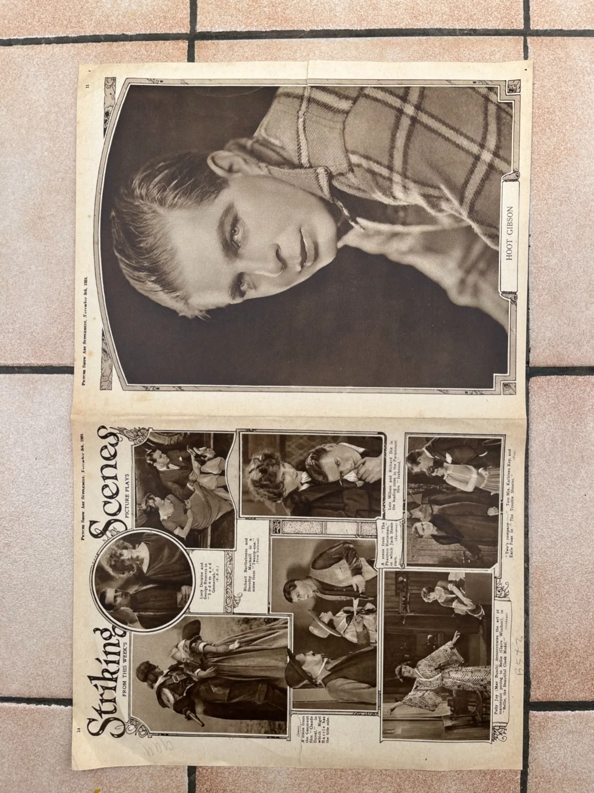 Vintage MARION DAVIES "Picture Show Supplement" Portrait 1924, image 2