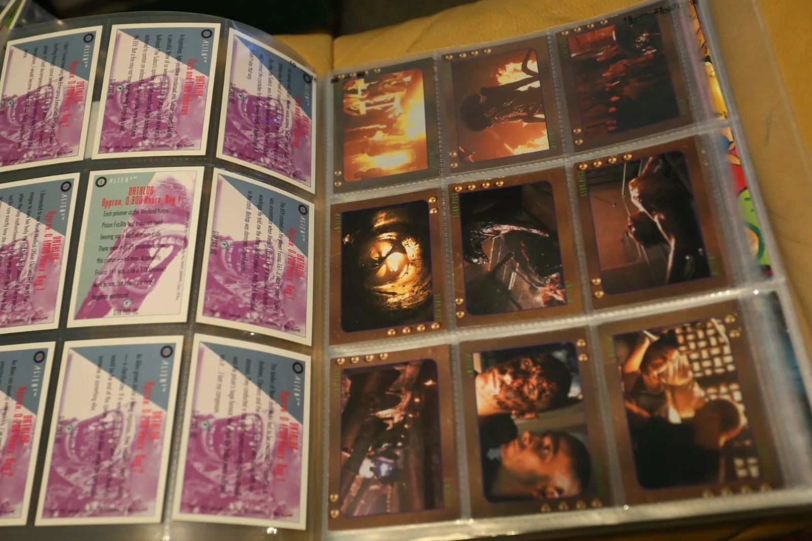 ALIEN 3 1992 COMPLETE SET 80 TRADING CARDS + PROMO ADVERTISING CARD STAR PICS, image 2